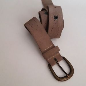 Vintage Genuine Camel Suede Belt